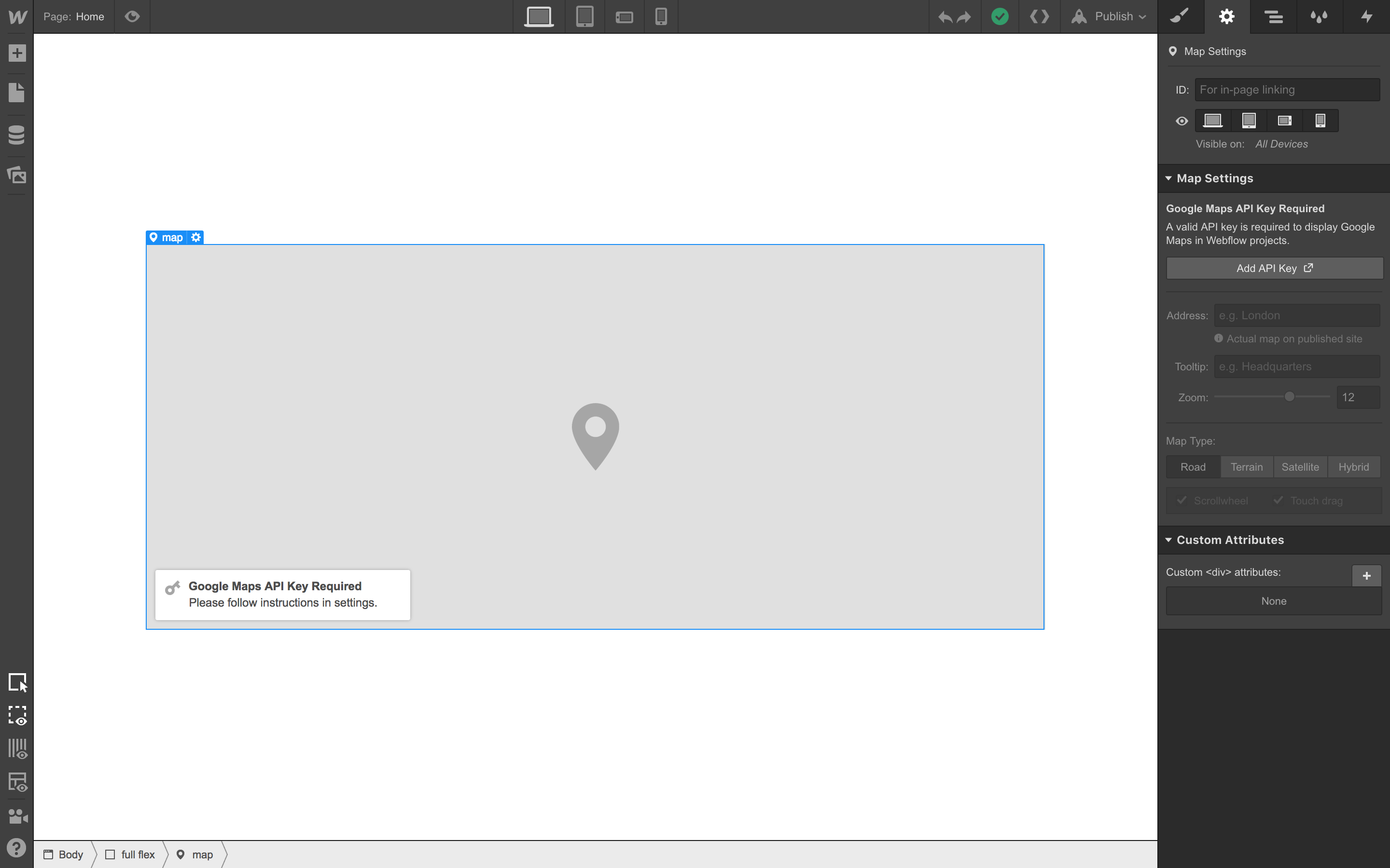 Embed Google Maps on your flow site flow University